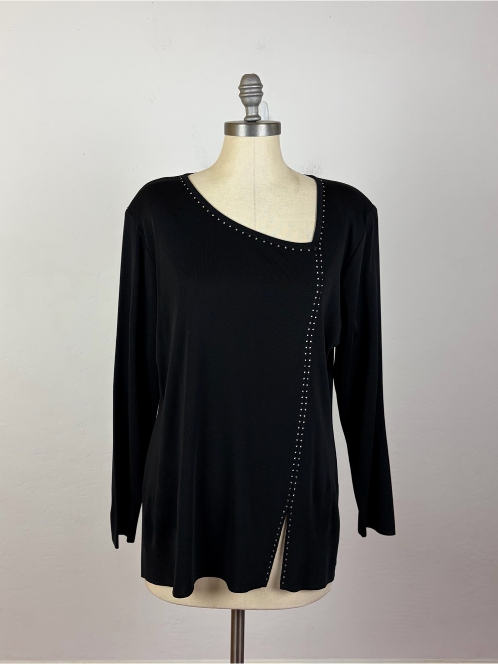 Misook Asymmetrical Studded Tunic